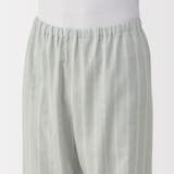 紳士　脇に縫い目のない　二重ガーゼ長袖パジャマ