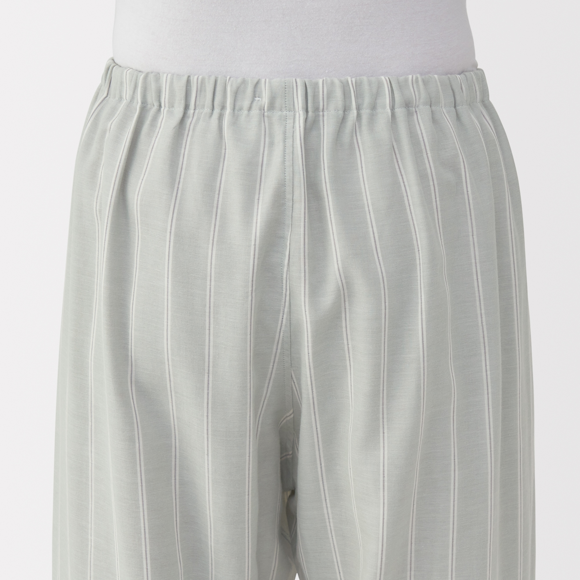 紳士　脇に縫い目のない　二重ガーゼ長袖パジャマ