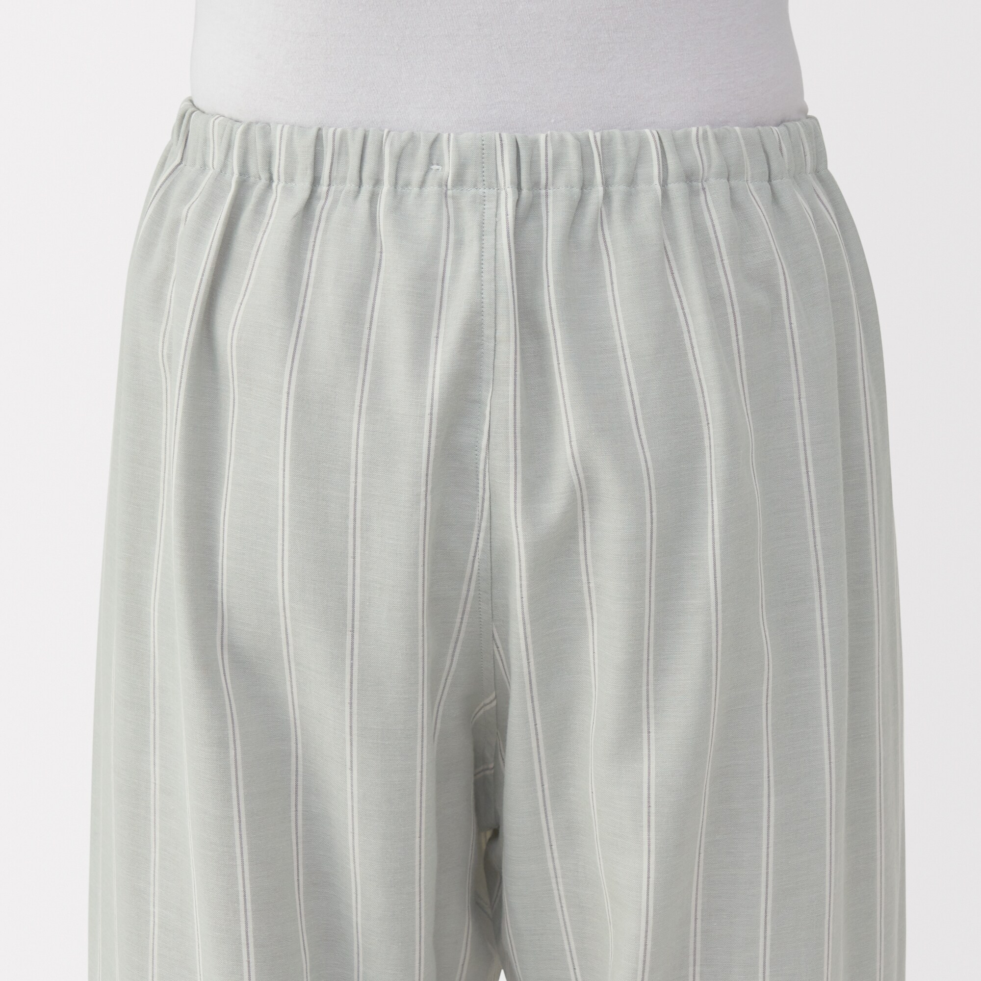 紳士　脇に縫い目のない　二重ガーゼ長袖パジャマ