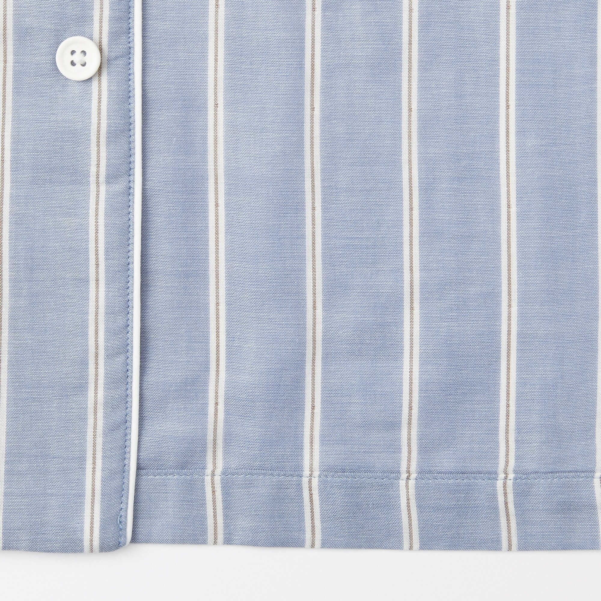 紳士　脇に縫い目のない　二重ガーゼ長袖パジャマ