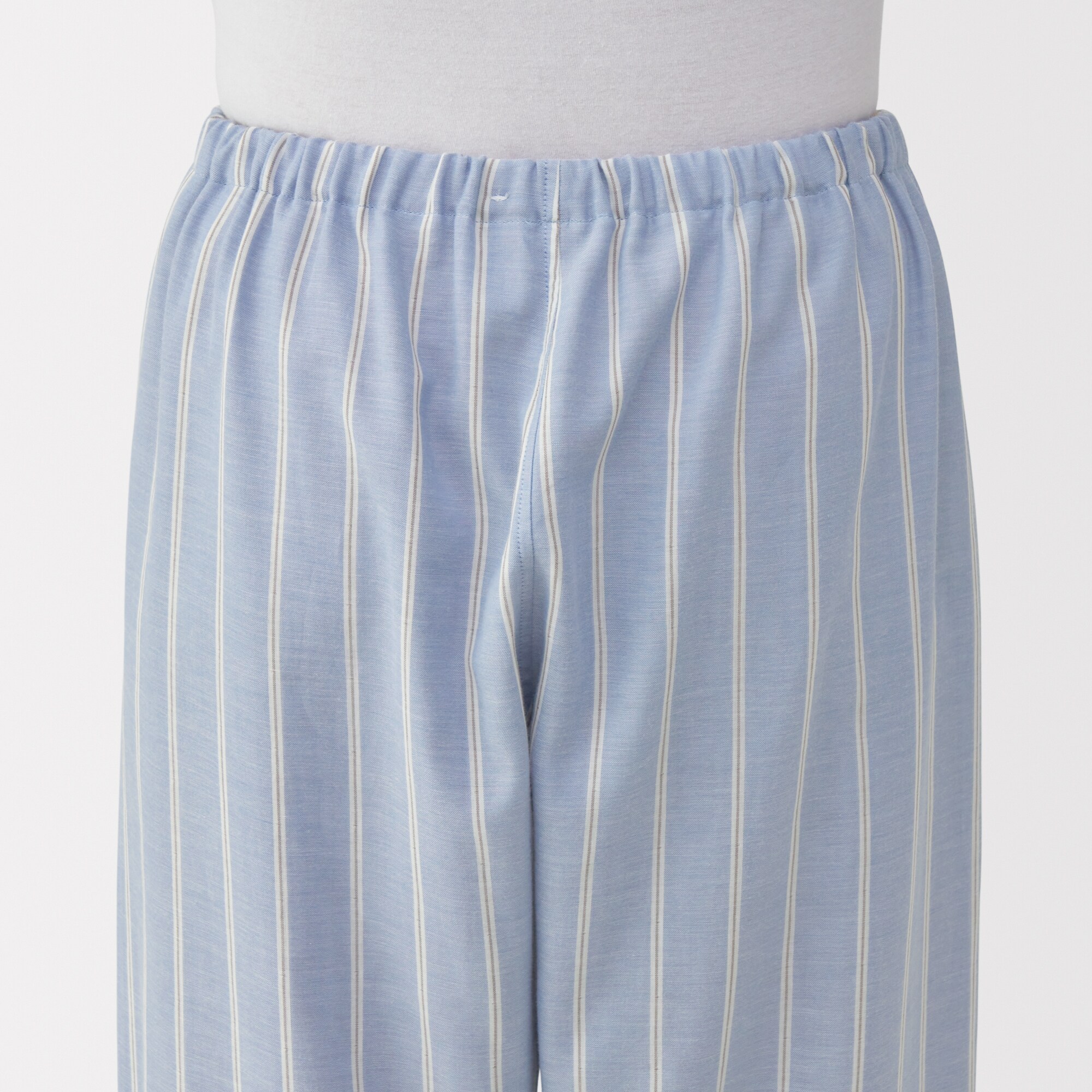 紳士　脇に縫い目のない　二重ガーゼ長袖パジャマ