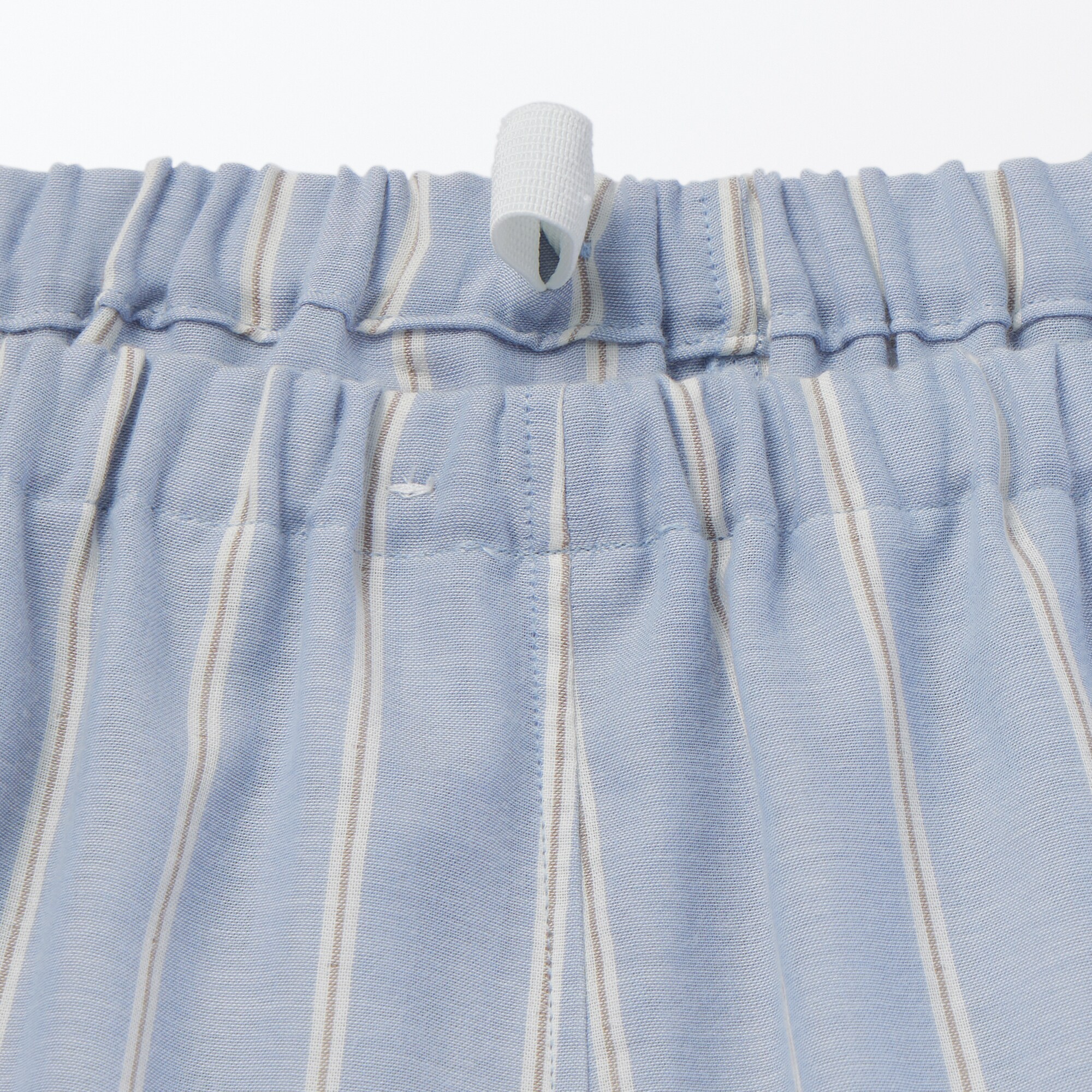 紳士　脇に縫い目のない　二重ガーゼ長袖パジャマ