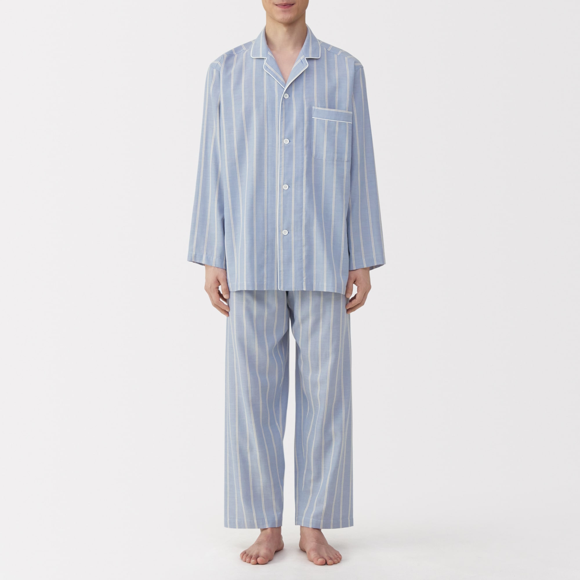 専用☆MUJI パジャマ M 二重ガーゼ 無印良品 パジャマ 脇に縫い目のない 二重ガーゼパジャマ メンズ