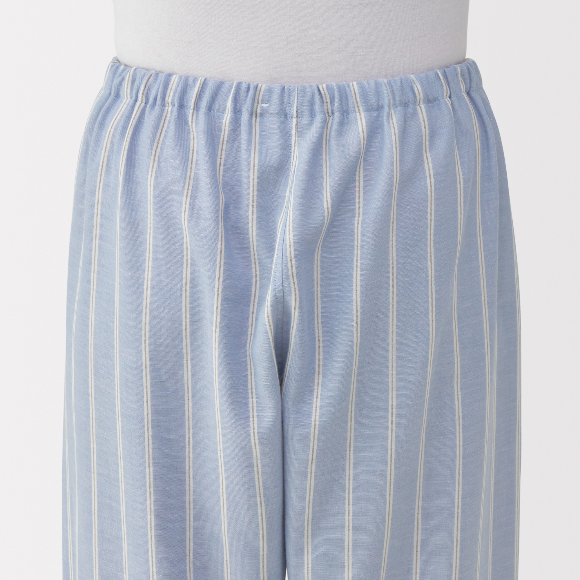 紳士　脇に縫い目のない　二重ガーゼ長袖パジャマ