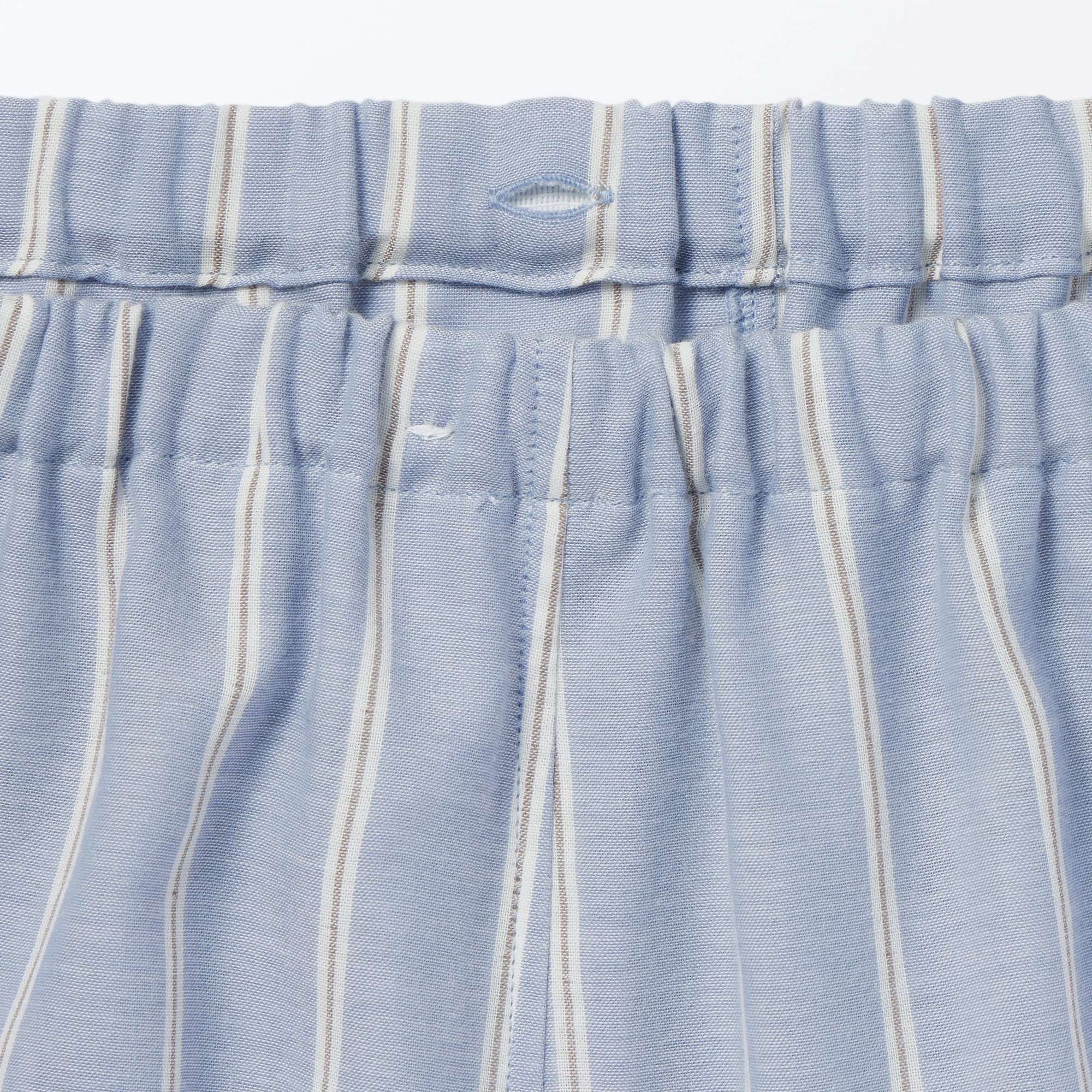 紳士　脇に縫い目のない　二重ガーゼ長袖パジャマ