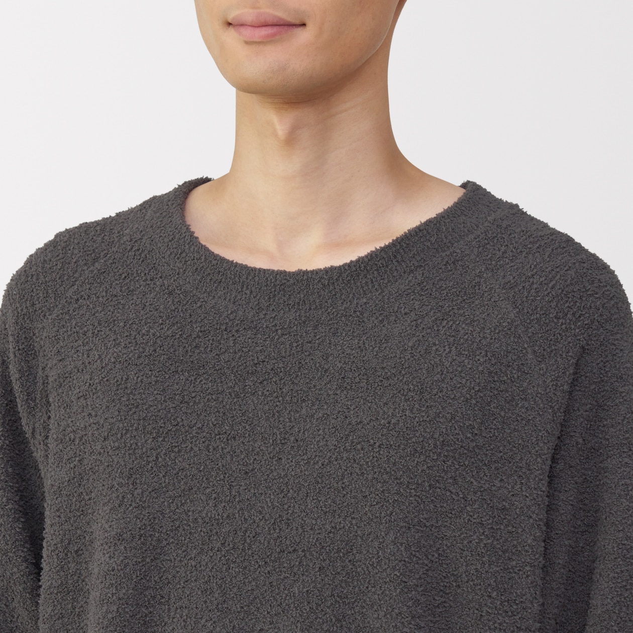 紳士　なめらかニットフリース　長袖ルームウェアセット