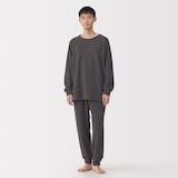 紳士　なめらかニットフリース　長袖ルームウェアセット