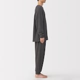 紳士　なめらかニットフリース　長袖ルームウェアセット