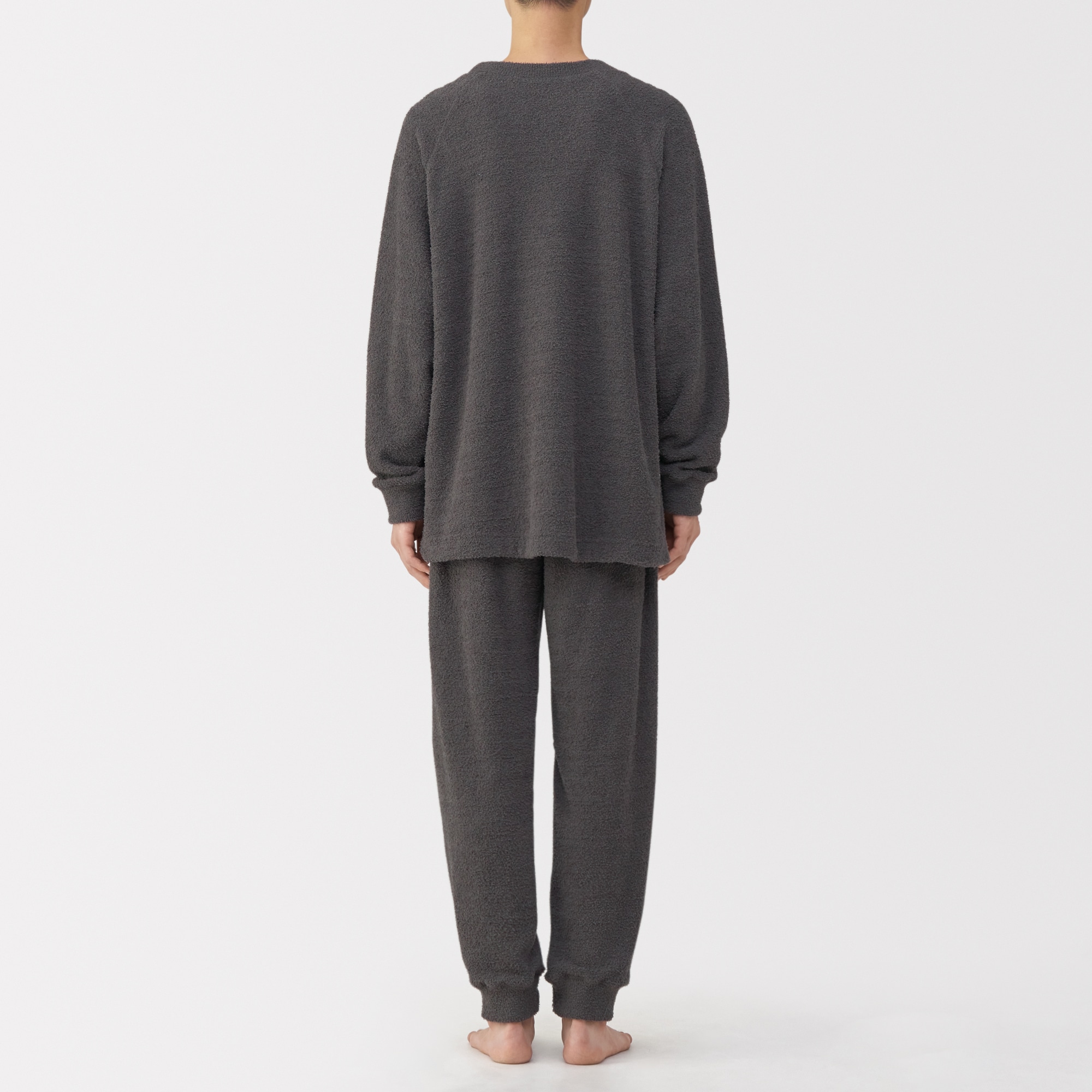 紳士　なめらかニットフリース　長袖ルームウェアセット