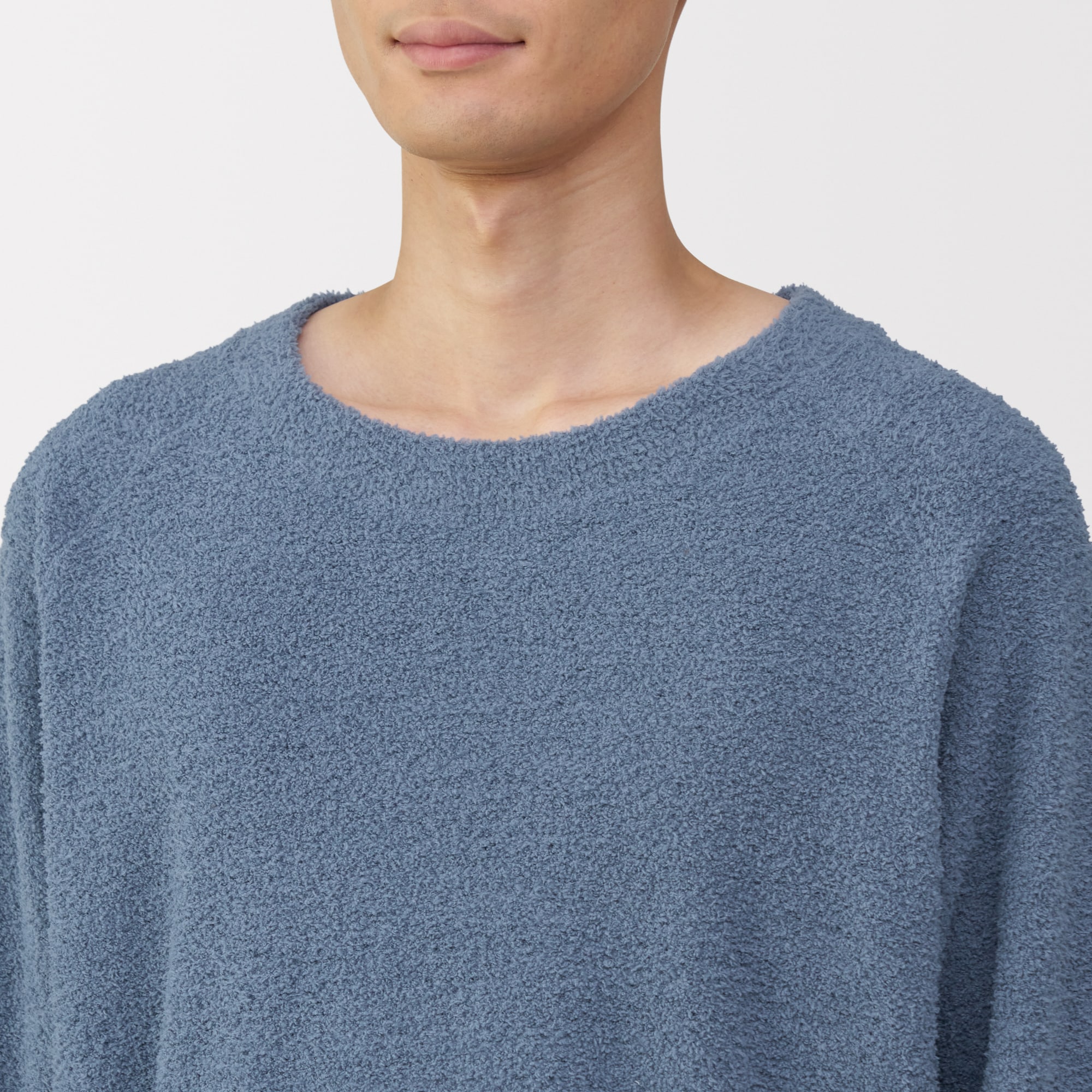 紳士　なめらかニットフリース　長袖ルームウェアセット