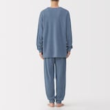 紳士　なめらかニットフリース　長袖ルームウェアセット