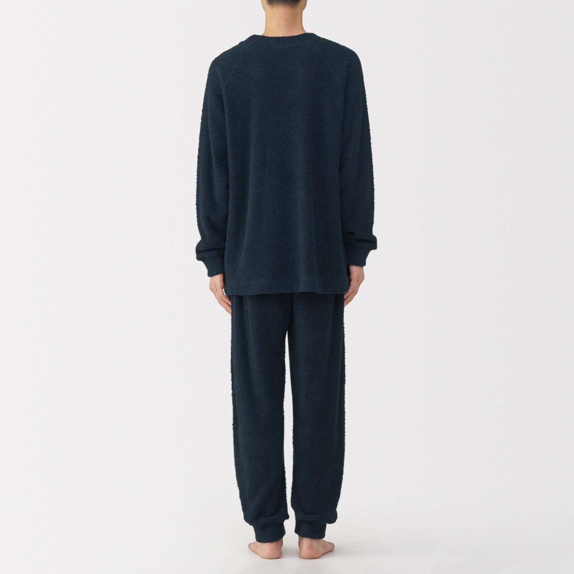 紳士　なめらかニットフリース　長袖ルームウェアセット