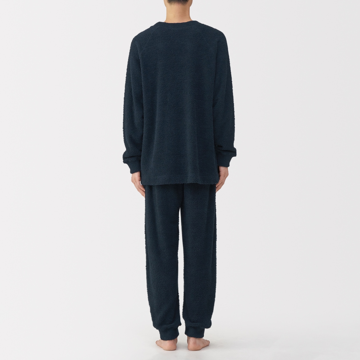 紳士　なめらかニットフリース　長袖ルームウェアセット