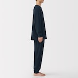 紳士　なめらかニットフリース　長袖ルームウェアセット