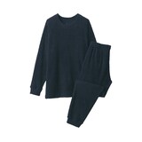 紳士　なめらかニットフリース　長袖ルームウェアセット