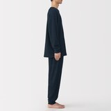 紳士　なめらかニットフリース　長袖ルームウェアセット