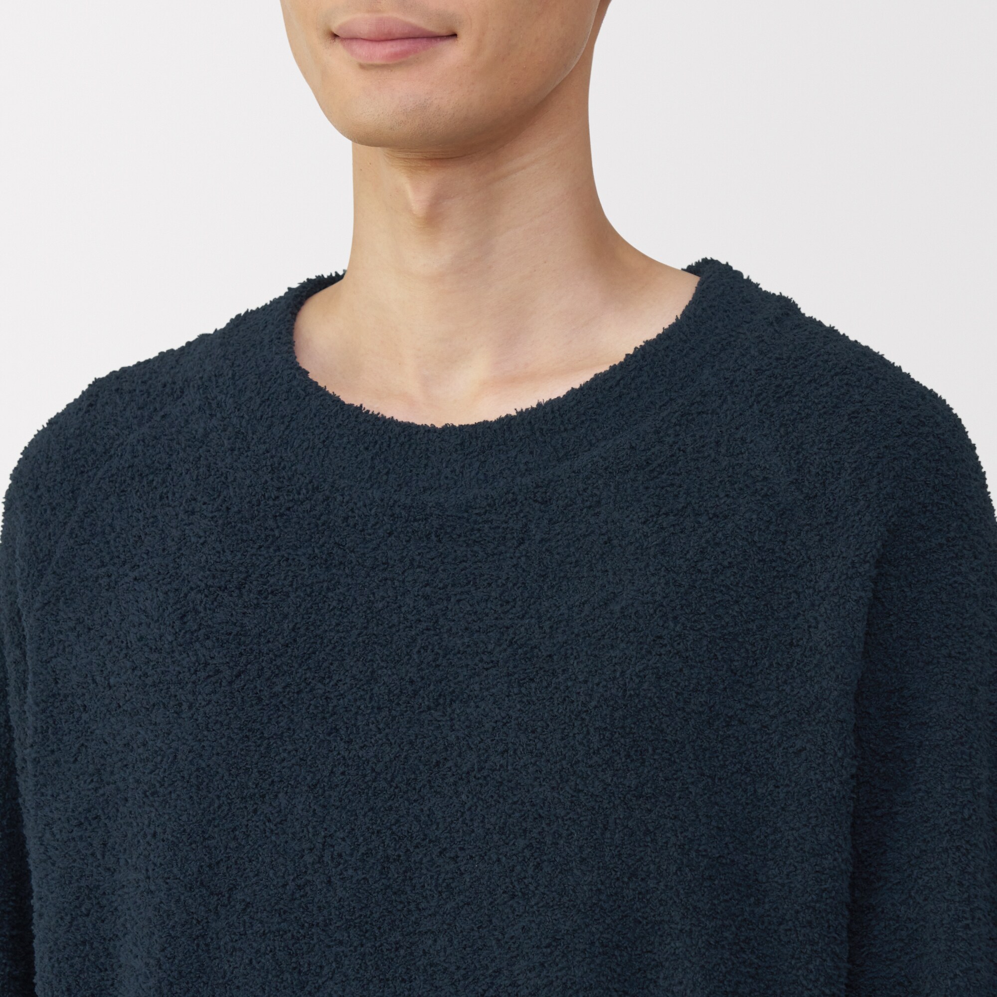 紳士　なめらかニットフリース　長袖ルームウェアセット