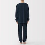 紳士　なめらかニットフリース　長袖ルームウェアセット