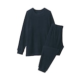 紳士　なめらかニットフリース　長袖ルームウェアセット