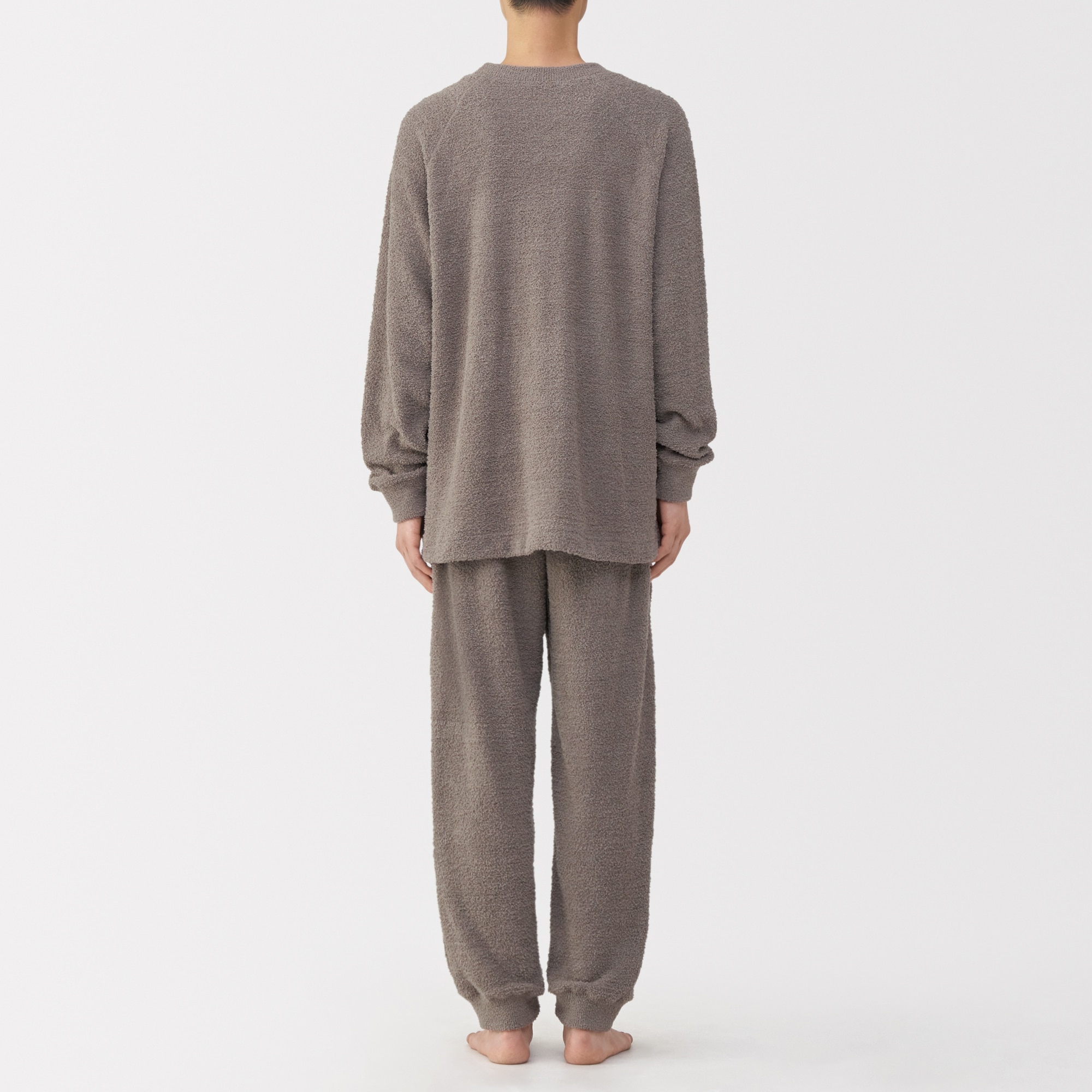 紳士　なめらかニットフリース　長袖ルームウェアセット