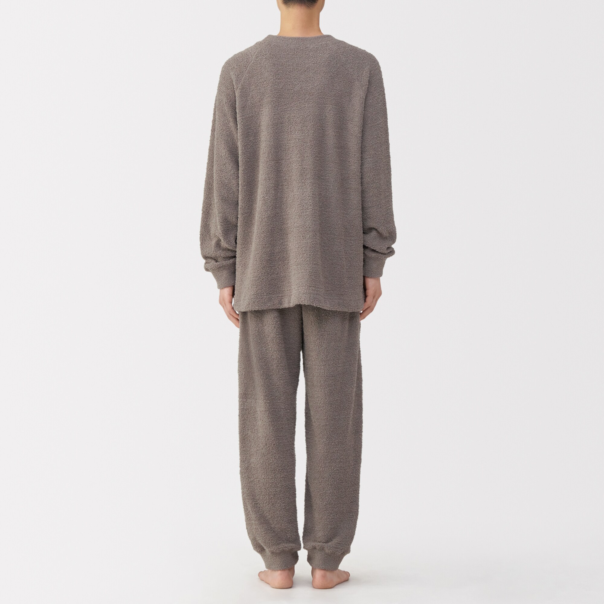 紳士　なめらかニットフリース　長袖ルームウェアセット