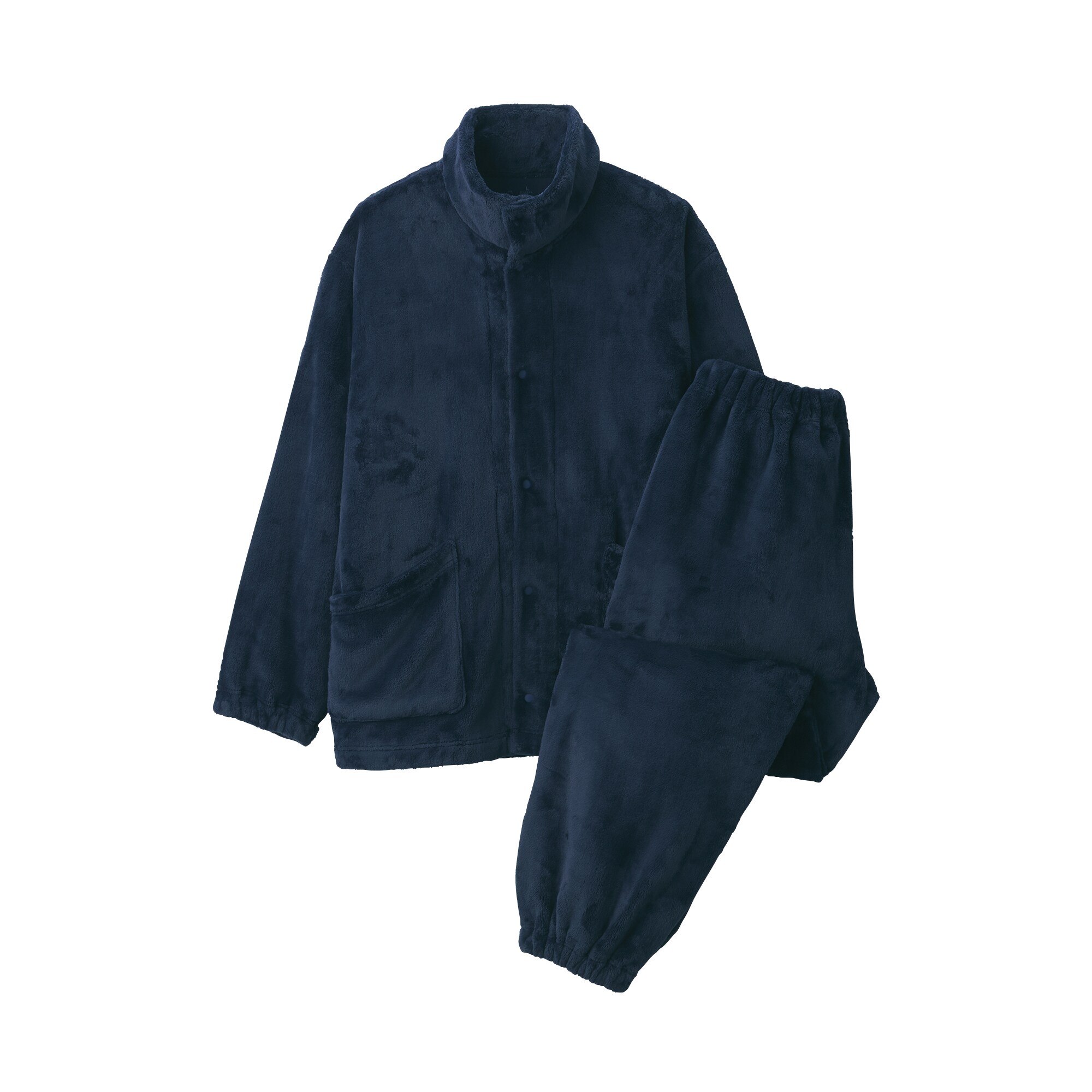 【新品】無印良品 紳士 静電気が起きにくい 着る毛布 パジャマ Mサイズ 紳士 静電気が起きにくい 着る毛布 スタンドカラー長袖パジャマ | 無印良品