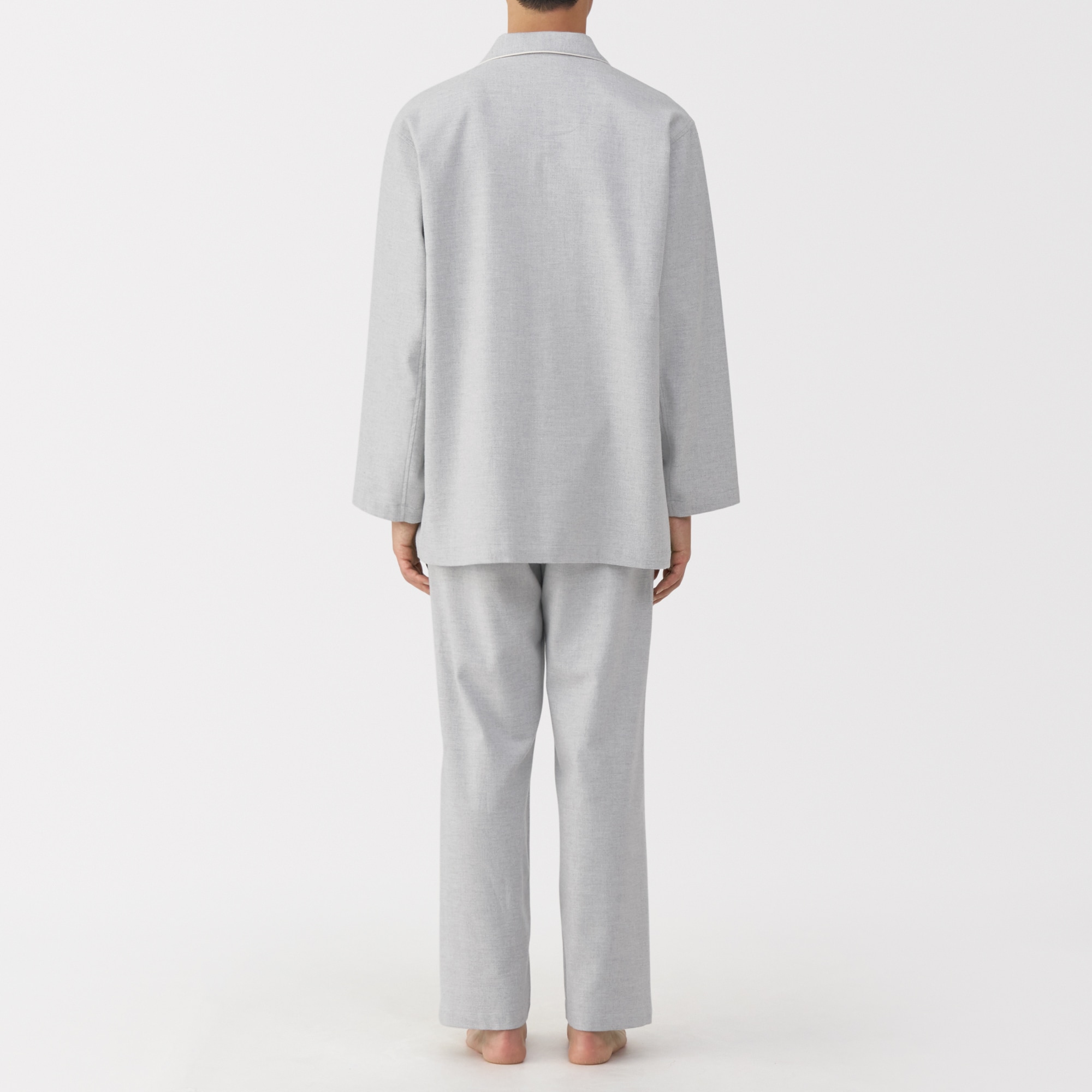 紳士 脇に縫い目のない フランネル長袖パジャマ | 無印良品
