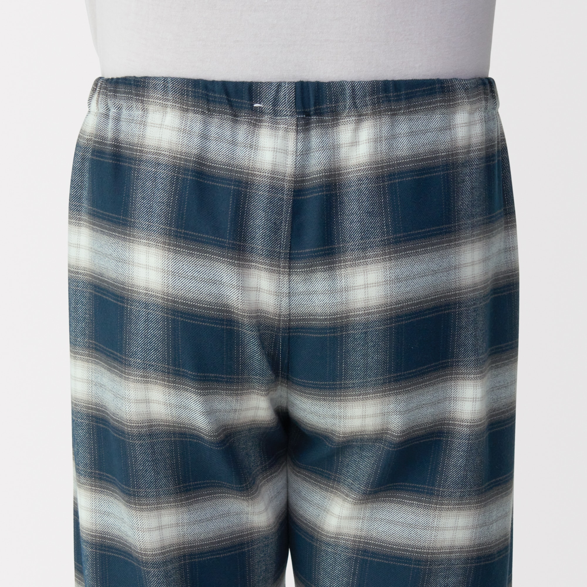 紳士　脇に縫い目のない　フランネル長袖パジャマ