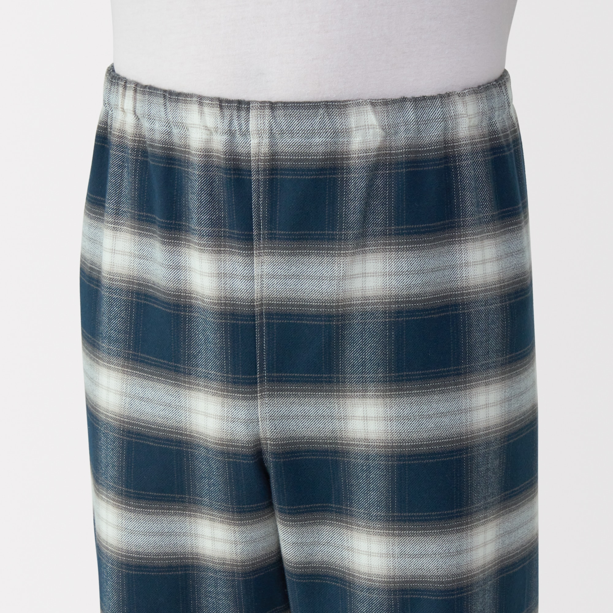 紳士　脇に縫い目のない　フランネル長袖パジャマ