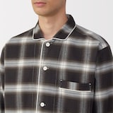 紳士　脇に縫い目のない　フランネル長袖パジャマ