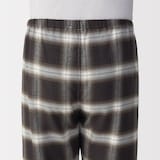 紳士　脇に縫い目のない　フランネル長袖パジャマ