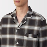 紳士　脇に縫い目のない　フランネル長袖パジャマ