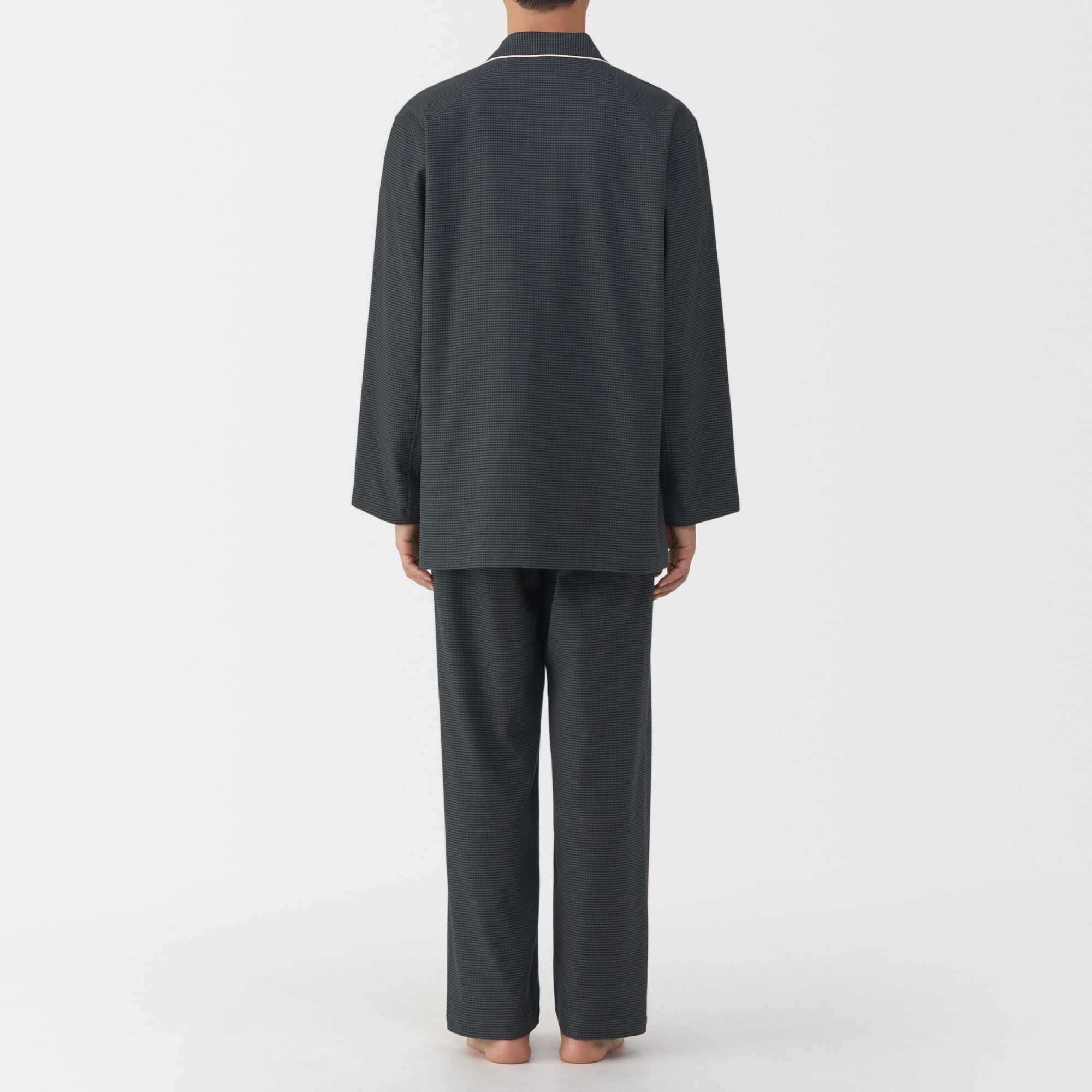 紳士 脇に縫い目のない フランネル長袖パジャマ | 無印良品