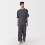 紳士　着るタオル　両面パイル　五分袖ルームウェアセット