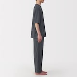 紳士　着るタオル　両面パイル　五分袖ルームウェアセット