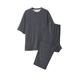 紳士　着るタオル　両面パイル　五分袖ルームウェアセット