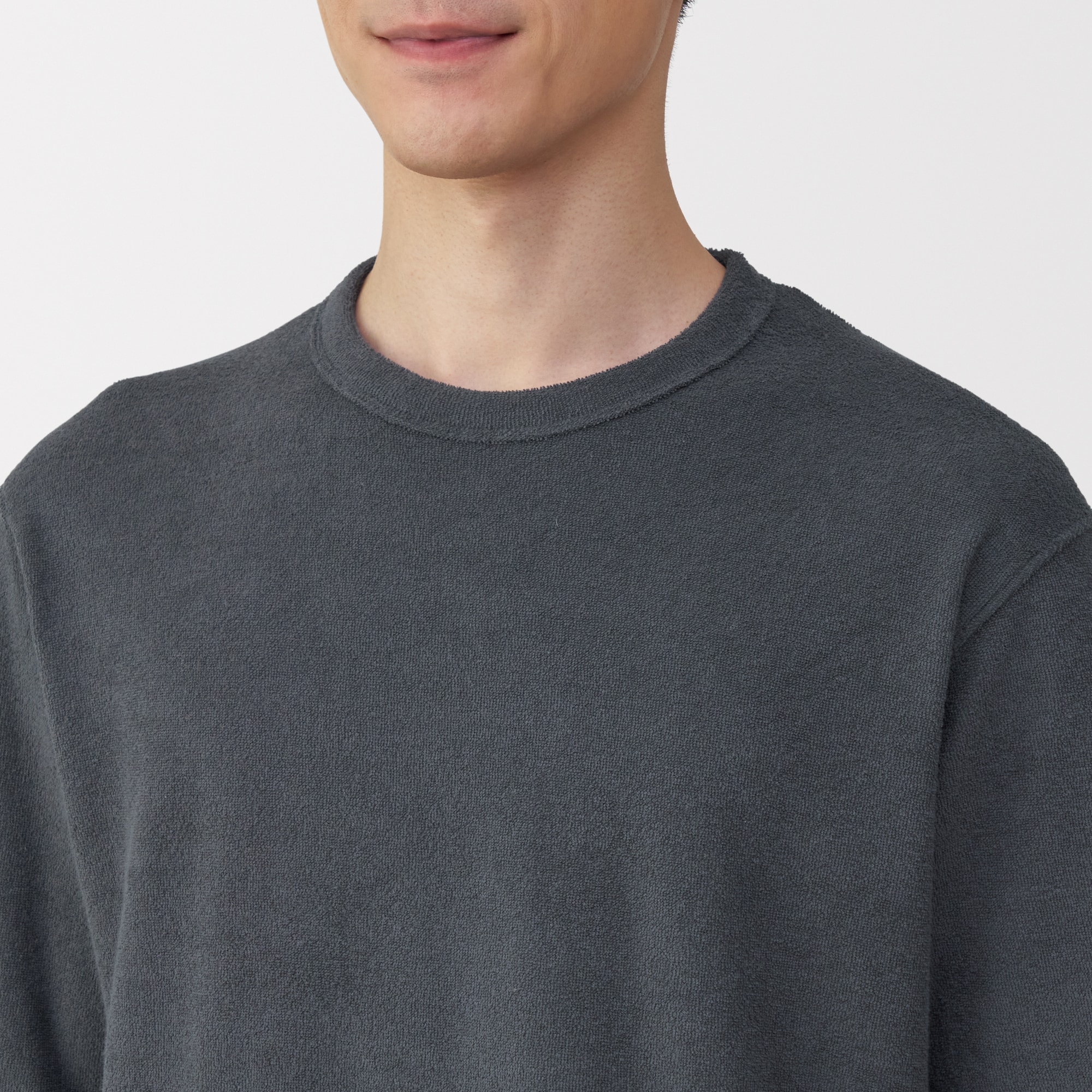 紳士　着るタオル　両面パイル　五分袖ルームウェアセット