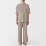 紳士　着るタオル　両面パイル　五分袖ルームウェアセット