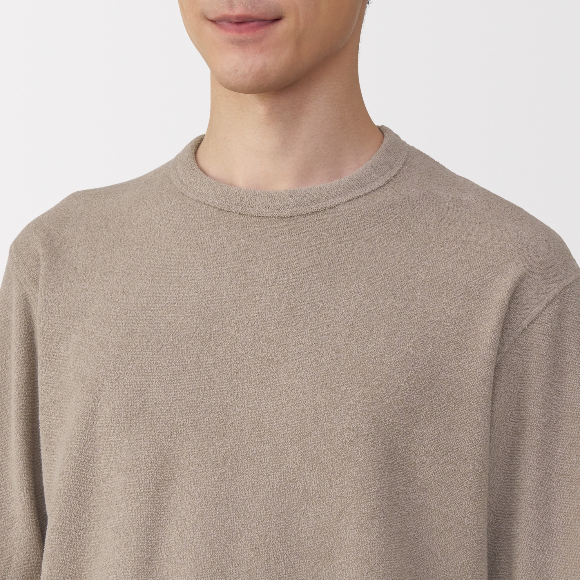 紳士　着るタオル　両面パイル　五分袖ルームウェアセット