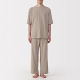 紳士　着るタオル　両面パイル　五分袖ルームウェアセット