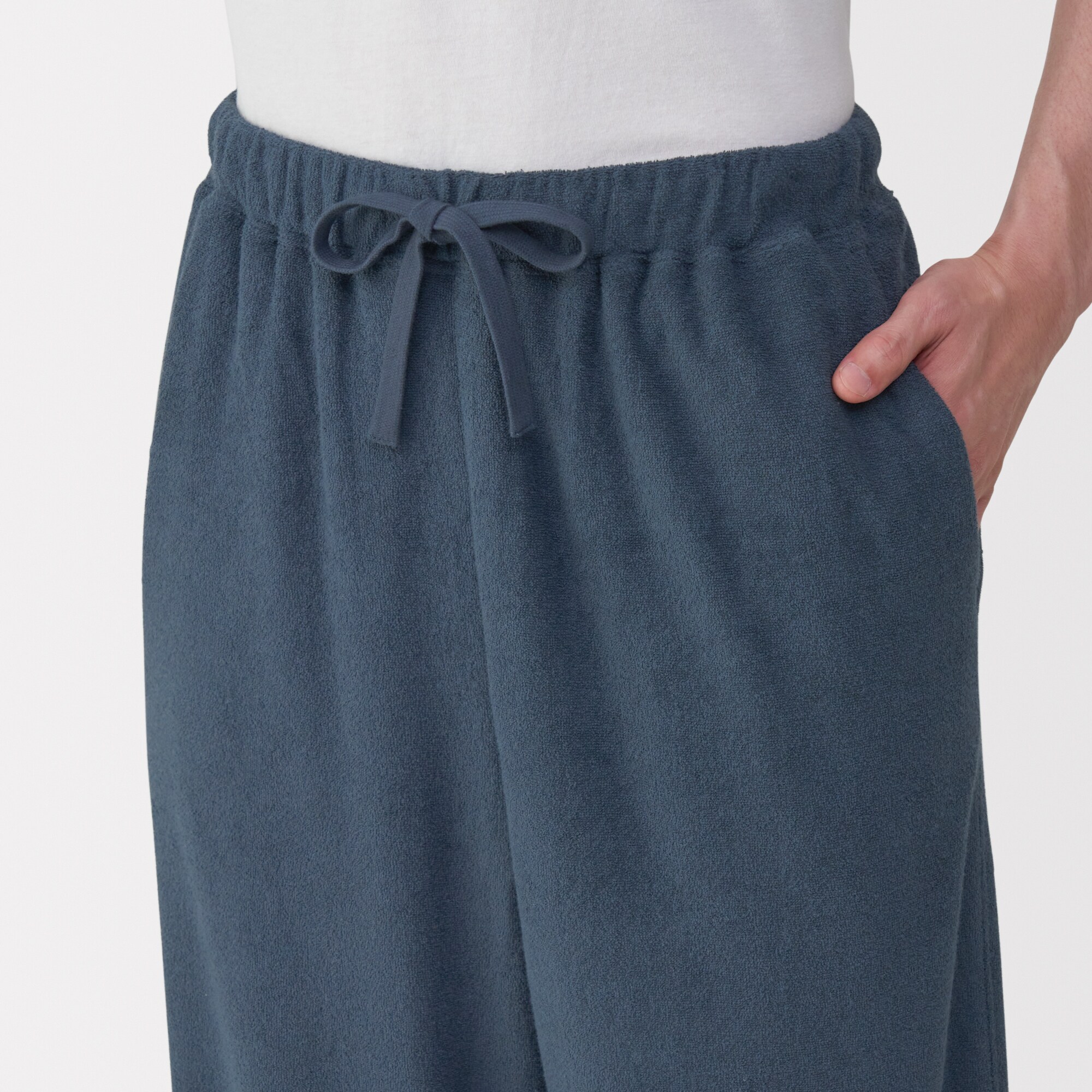 紳士　着るタオル　両面パイル　五分袖ルームウェアセット