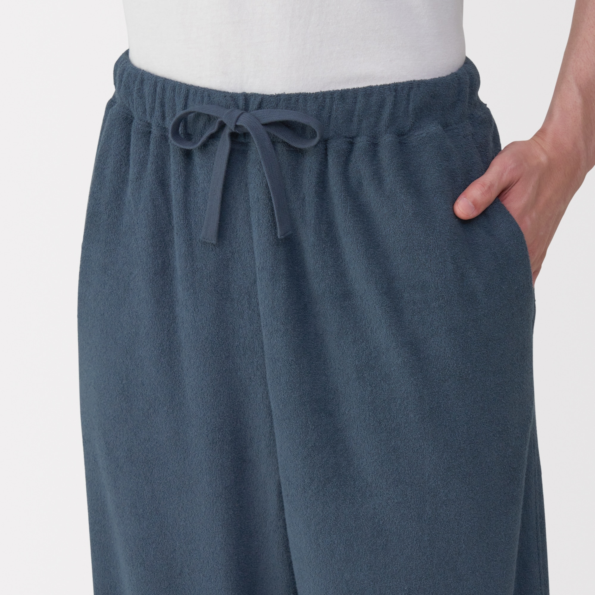 紳士　着るタオル　両面パイル　五分袖ルームウェアセット