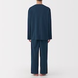 紳士　スムース編み　長袖ルームウェアセット