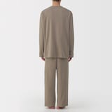 紳士　スムース編み　長袖ルームウェアセット