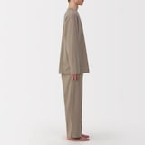 紳士　スムース編み　長袖ルームウェアセット