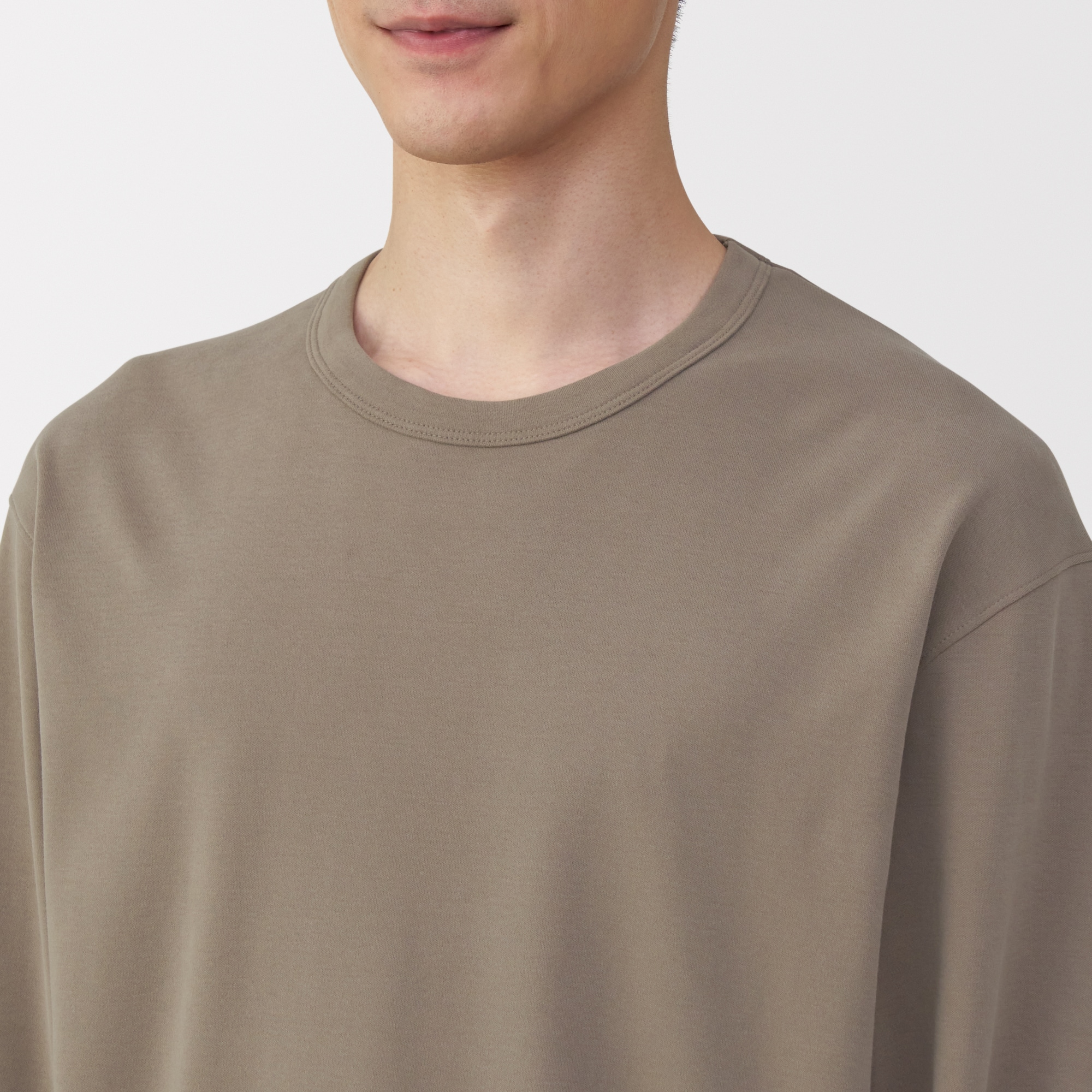 紳士　スムース編み　長袖ルームウェアセット