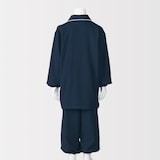 キッズ　脇に縫い目のない　フランネル　長袖パジャマ