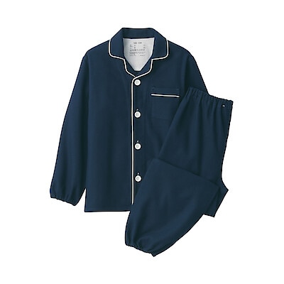 キッズ　脇に縫い目のない　フランネル　長袖パジャマ