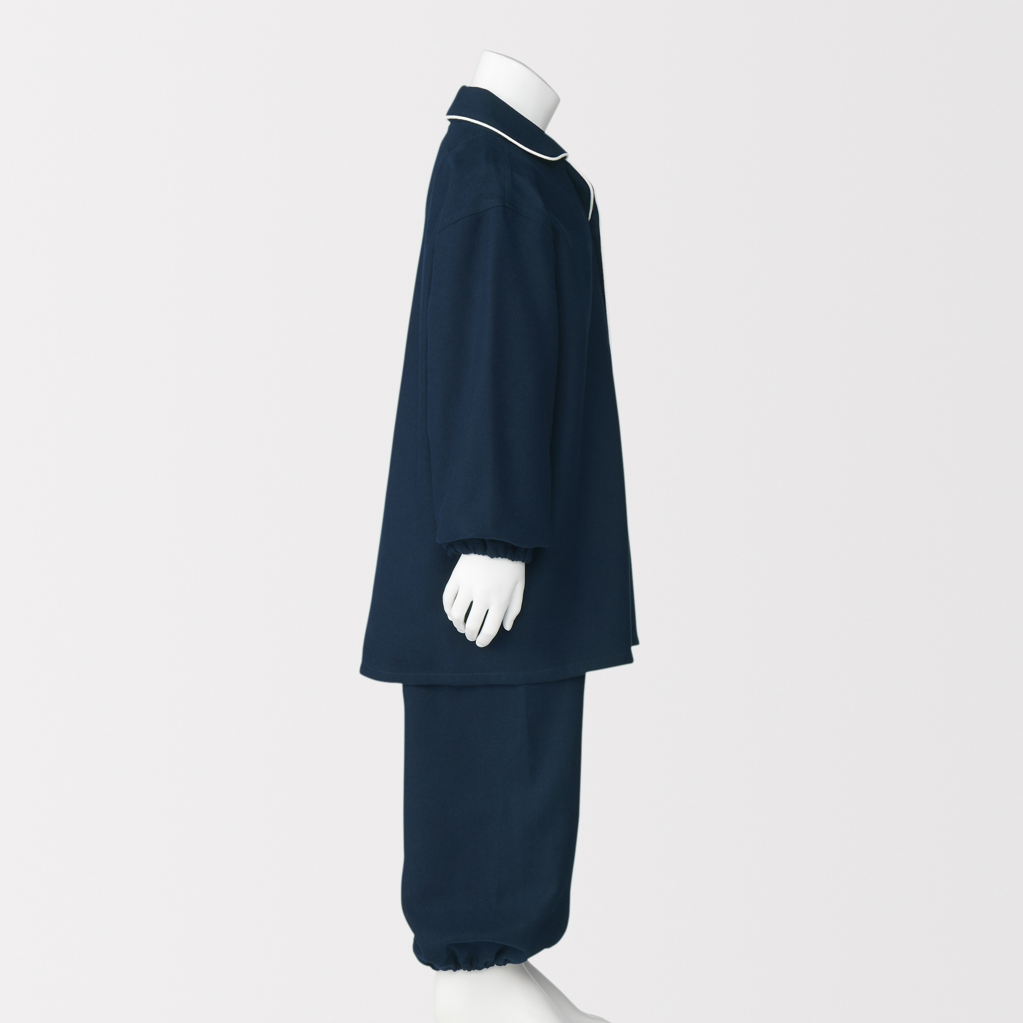 キッズ 脇に縫い目のない フランネル 長袖パジャマ | 無印良品