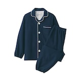 キッズ　脇に縫い目のない　フランネル　長袖パジャマ